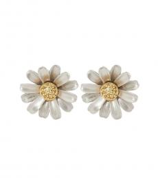 Silver Bloom Flower Earrings