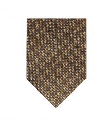 Brown Checks Tie