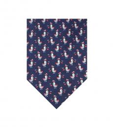 Salvatore Ferragamo Dark Blue Captain Duck Print Tie
