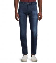 Diesel Navy Blue Bazer Tapered-Fit Jeans