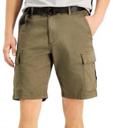 Olive Stretch Cargo Shorts