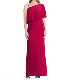 Red One-shoulder Gown
