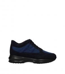 Midnight Blue Fabric Sneakers
