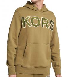 Michael Kors Olive Green Oversized-Logo Hoodie
