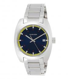 Calvin Klein Silver Blue Dial Watch