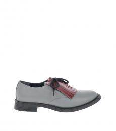 Girls Grey Tassel Loafers