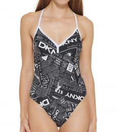 DKNY Black One-Piece Swimsuit