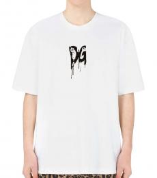 Dolce & Gabbana White Logo Print T-Shirt