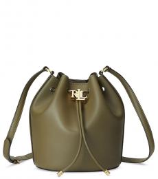 Ralph Lauren Olive Andie Medium Bucket Bag