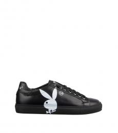 Philipp Plein Black White Bunny Low Top Sneakers