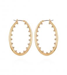 Vince Camuto Golden Studded Hoop Earrings