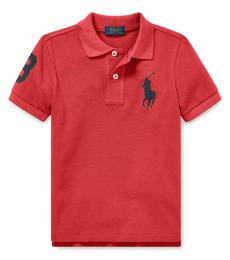Ralph Lauren Little Boys Nantucket Red Mesh Polo