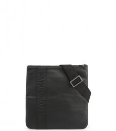 Emporio Armani Black Vertical Logo Small Crossbody