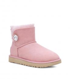 UGG Pink Mini Bailey Buttoned Boots