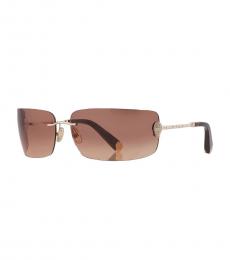 Philipp Plein Brown Gradient Wrap Sunglasses