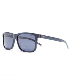 Blue Black Square Sunglasses