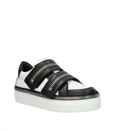 Balmain Black White Velcro Closure Sneakers