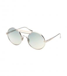 Roberto Cavalli Blue Gradient Round Sunglasses