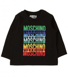 Moschino Baby Boys Black Logo T-Shirt