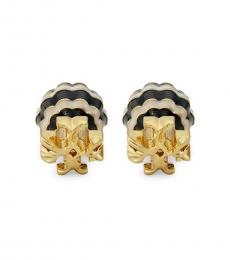 Tory Burch Golden Navy Double Stud Earring