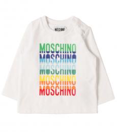 Moschino Baby Boys White Logo T-Shirt