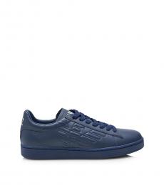 Emporio Armani Dark Blue Logo Low Top Sneakers