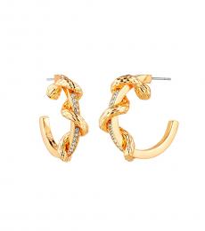 Just Cavalli Golden Wrap Around Snake Earrings