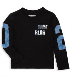 True Religion Little Boys Black Long Sleeve Graphic T-Shirt