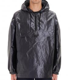 Fendi Gray Metallic K-Way Anorak Jacket