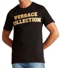 Versace Collection Black Collegiate Logo T-Shirt