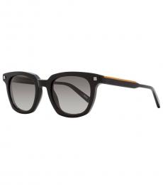 Ermenegildo Zegna Black-Brown-Grey Rectangular Sunglasses