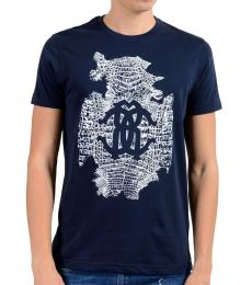 Navy Blue Graphic Crewneck T-Shirt