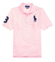 Boys Carmel Pink Big Pony Polo