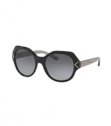 Tory Burch Black Grey Logo Sunglasses