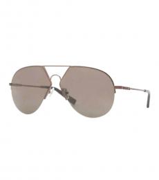 DKNY Shiny Brown Logo Sunglasses