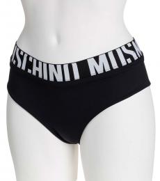 Moschino Black Logo Bikini Bottom