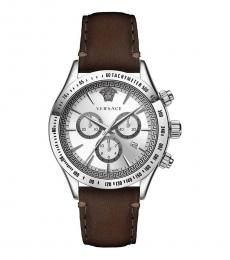 Brown Classic Silver Dial Watch