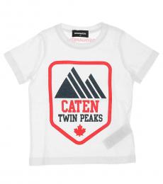 Boys White Twin Peaks T-Shirt