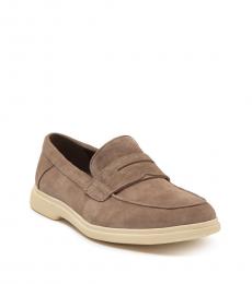 Taupe Trapper Penny Loafers