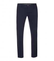 Navy Blue Solid Chino Pants