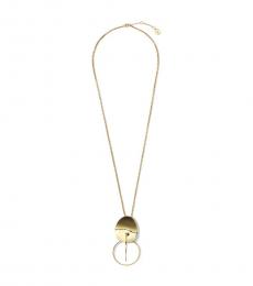Golden Orbital Pendant Necklace