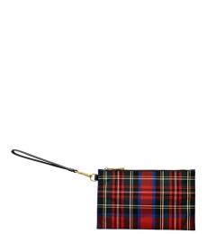 Versace Red Check Clutch