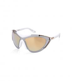White Mono Disc Sunglasses