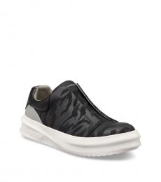 Karl Lagerfeld Black Camouflage Slip-On Sneaker