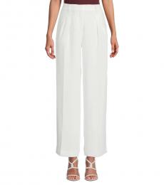 Karl Lagerfeld White High Rise Wide Leg Trousers