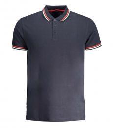 Cavalli Class Navy Blue Embroidered Logo Polo