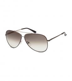 Ferragamo Brown Aviator Sunglasses