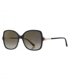 Jimmy Choo Black Gradient Butterfly Sunglasses