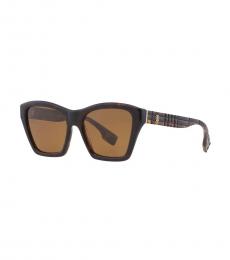 Burberry Dark Brown Arden Polarized Cat Eye Sunglasses