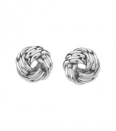 Ralph Lauren Silver Knot Stud Earrings